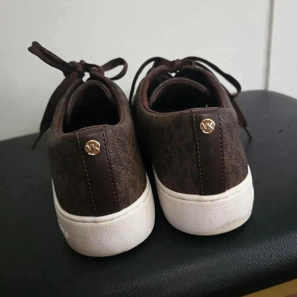 Michael Kors Keaton Lace-Up Brown Sneakers Shoe Size 7.5 - Picture 5 of 10